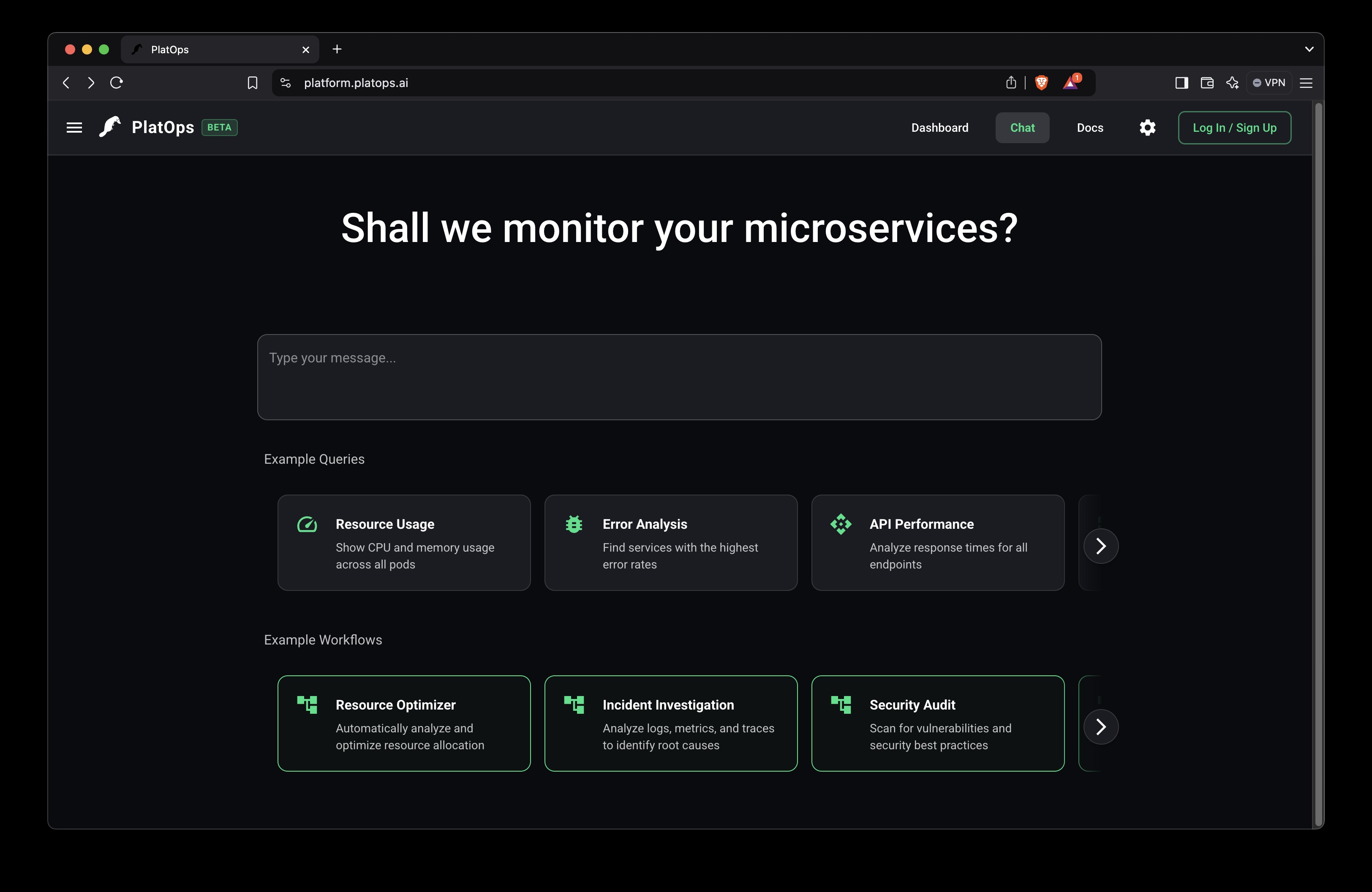 Platform Web Interface